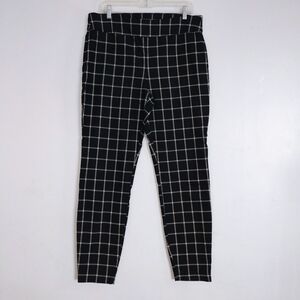 INC International Concepts Black and White Plaid Pants Size 14 Casual Preppy